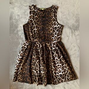 Gianni Bini Leopard-Print Dress in Black & Brown